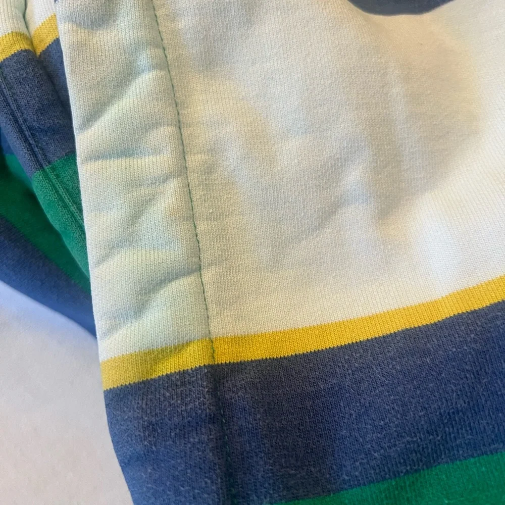 Supreme Green, White & Navy Striped Hooded Sweatshirt - Picture 8 of 10